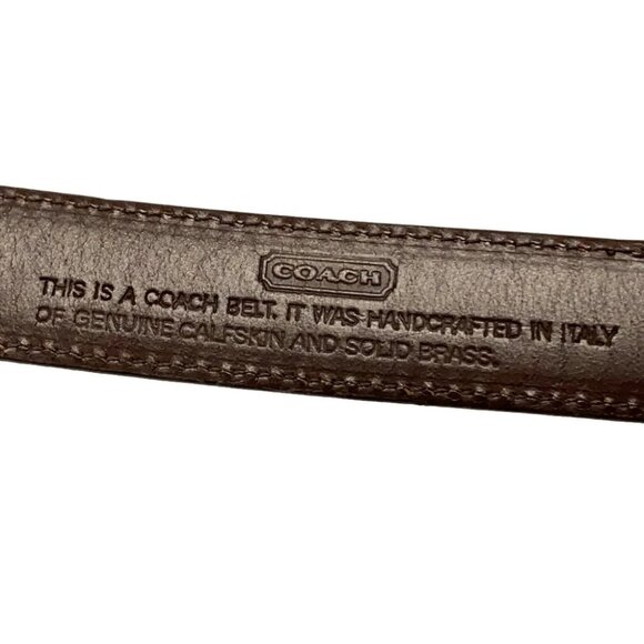 Auth COACH - Dark Brown Leather Hardware Belt - Picture 4 of 8
